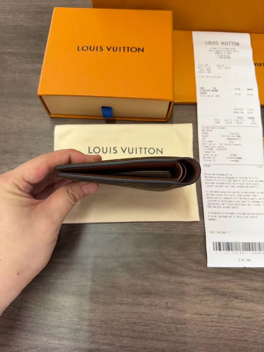 Louis Vuitton Monogram Canvas Wallet - Brown/Gold